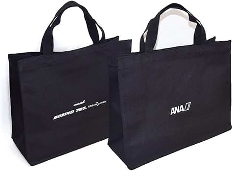 Amazon | [MARUSHO] ANA トートバッグ ブラック 全日空 ボーイング 787